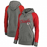 Women's Kansas City Chiefs NFL Pro Line by Fanatics Branded Timeless Collection Rising Script Tri Blend Raglan Pullover Hoodie Ash,baseball caps,new era cap wholesale,wholesale hats